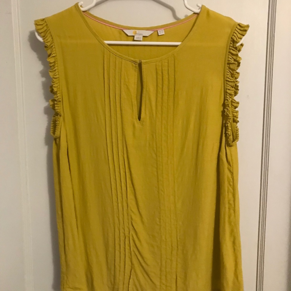 Boden US size 12 gold sleeveless blouse
